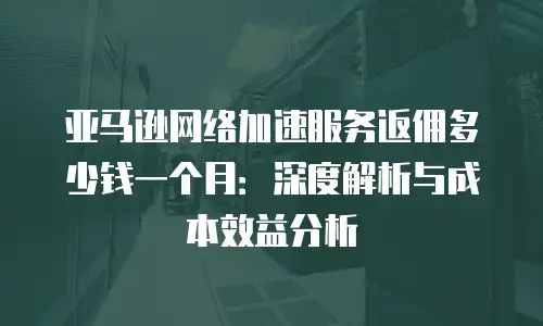 亚马逊网络加速服务返佣多少钱一个月：深度解析与成本效益分析