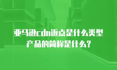 亚马逊cdn返点是什么类型产品的简称是什么？