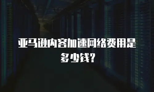 亚马逊内容加速网络费用是多少钱？