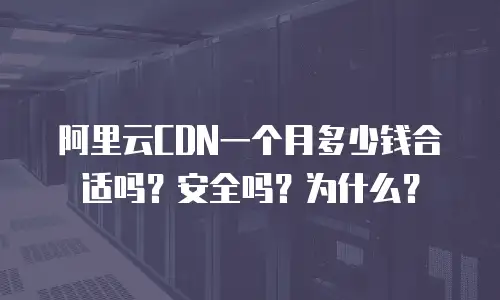 阿里云CDN一个月多少钱合适吗？安全吗？为什么？