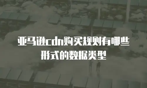 亚马逊cdn购买规则有哪些形式的数据类型