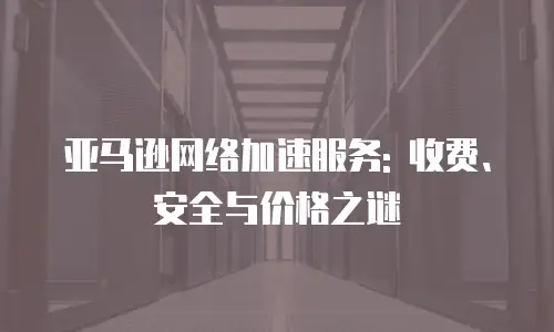亚马逊网络加速服务: 收费、安全与价格之谜