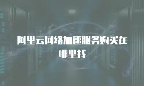 阿里云网络加速服务购买在哪里找