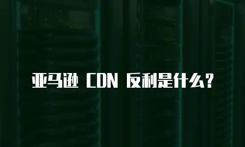 亚马逊 CDN 反利是什么？