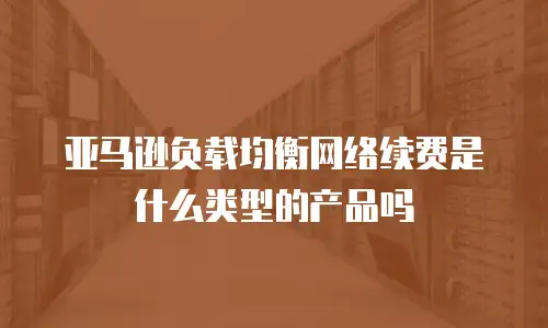 亚马逊负载均衡网络续费是什么类型的产品吗