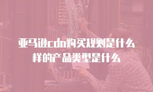 亚马逊cdn购买规则是什么样的产品类型是什么