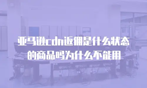 亚马逊cdn返佣是什么状态的商品吗为什么不能用