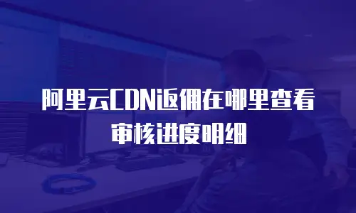 阿里云CDN返佣在哪里查看审核进度明细