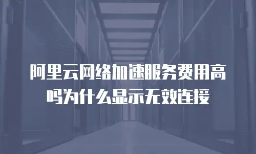 阿里云网络加速服务费用高吗为什么显示无效连接