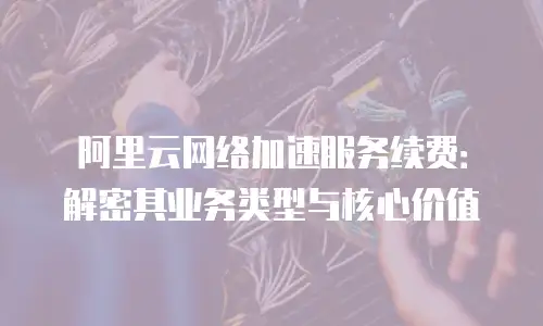 阿里云网络加速服务续费：解密其业务类型与核心价值
