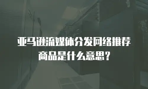 亚马逊流媒体分发网络推荐商品是什么意思？