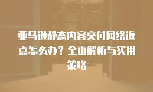 亚马逊静态内容交付网络返点怎么办？全面解析与实用策略