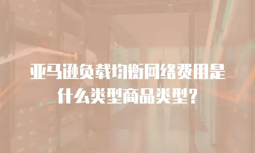 亚马逊负载均衡网络费用是什么类型商品类型？