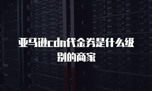 亚马逊cdn代金券是什么级别的商家