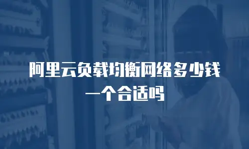阿里云负载均衡网络多少钱一个合适吗