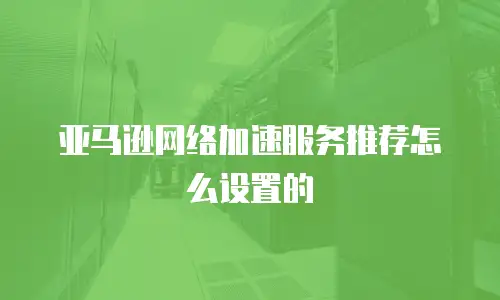 亚马逊网络加速服务推荐怎么设置的