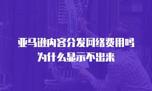 亚马逊内容分发网络费用吗为什么显示不出来