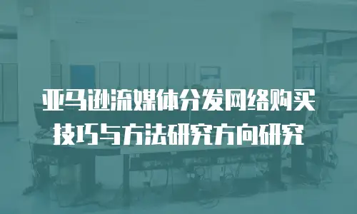 亚马逊流媒体分发网络购买技巧与方法研究方向研究