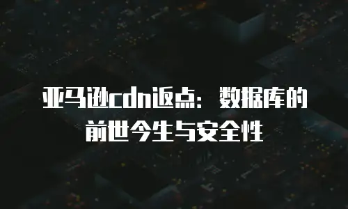 亚马逊cdn返点：数据库的前世今生与安全性