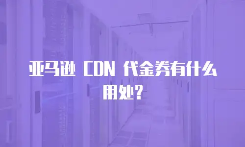 亚马逊 CDN 代金券有什么用处？