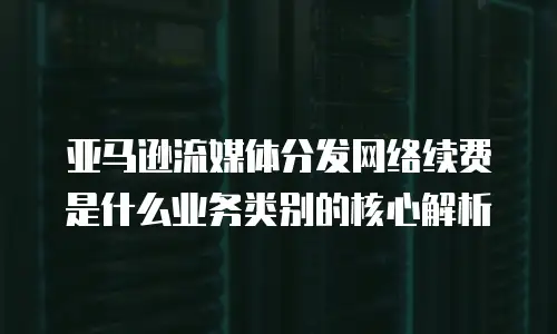 亚马逊流媒体分发网络续费是什么业务类别的核心解析