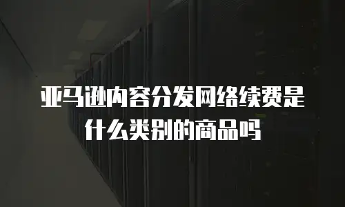 亚马逊内容分发网络续费是什么类别的商品吗