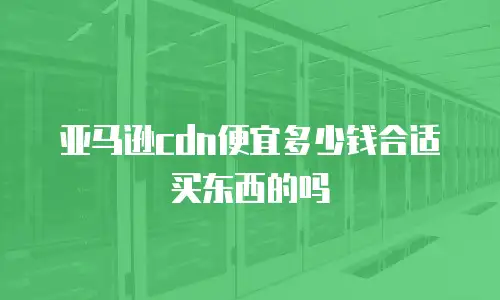 亚马逊cdn便宜多少钱合适买东西的吗