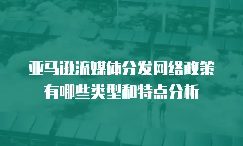 亚马逊流媒体分发网络政策有哪些类型和特点分析