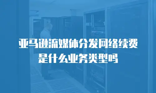 亚马逊流媒体分发网络续费是什么业务类型吗