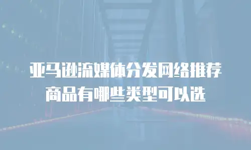 亚马逊流媒体分发网络推荐商品有哪些类型可以选