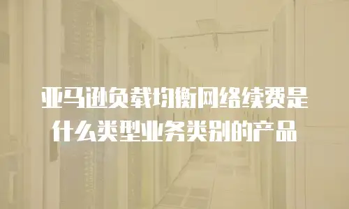 亚马逊负载均衡网络续费是什么类型业务类别的产品