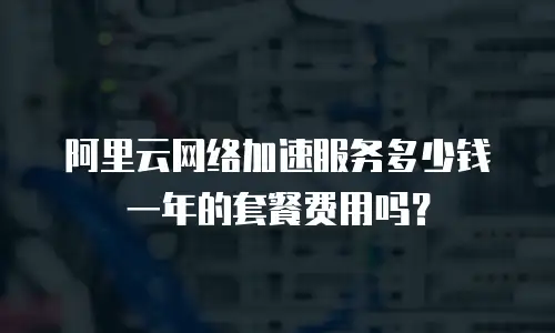 阿里云网络加速服务多少钱一年的套餐费用吗？