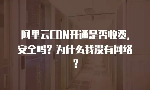 阿里云CDN开通是否收费，安全吗？为什么我没有网络？