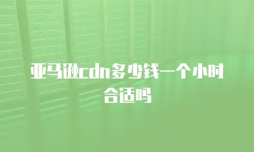 亚马逊cdn多少钱一个小时合适吗