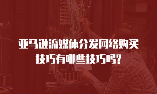 亚马逊流媒体分发网络购买技巧有哪些技巧吗?