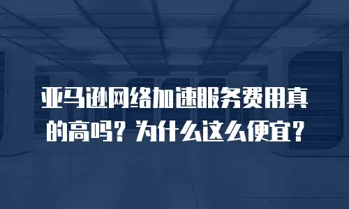 亚马逊网络加速服务费用真的高吗？为什么这么便宜？