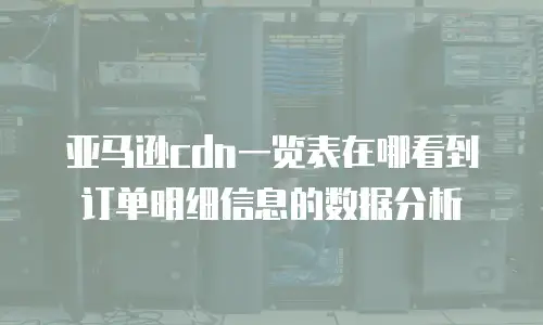 亚马逊cdn一览表在哪看到订单明细信息的数据分析