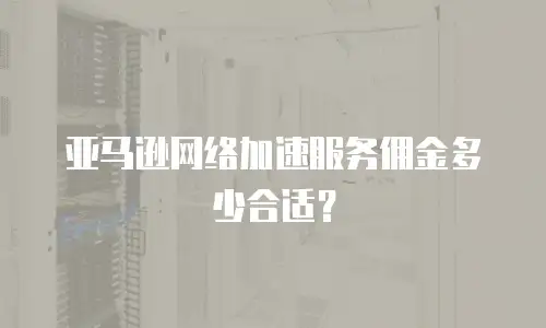 亚马逊网络加速服务佣金多少合适？