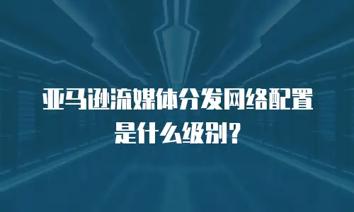 亚马逊流媒体分发网络配置是什么级别？