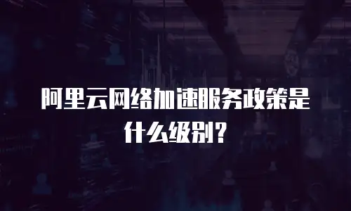 阿里云网络加速服务政策是什么级别？