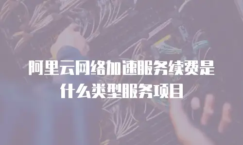 阿里云网络加速服务续费是什么类型服务项目