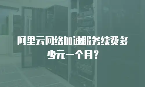 阿里云网络加速服务续费多少元一个月？
