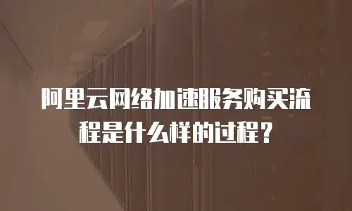 阿里云网络加速服务购买流程是什么样的过程？