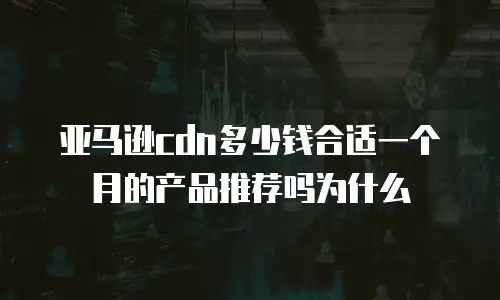 亚马逊cdn多少钱合适一个月的产品推荐吗为什么