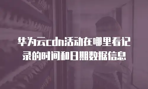 华为云cdn活动在哪里看记录的时间和日期数据信息