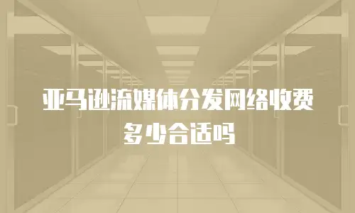 亚马逊流媒体分发网络收费多少合适吗