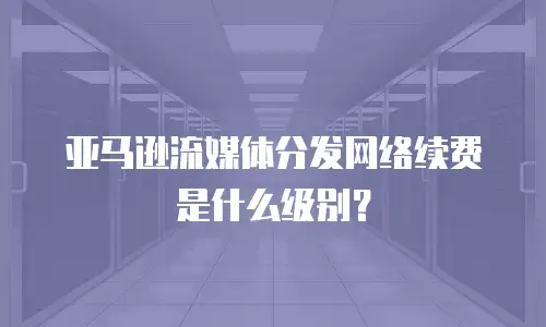 亚马逊流媒体分发网络续费是什么级别？