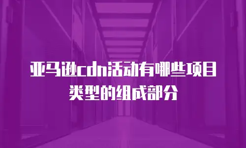 亚马逊cdn活动有哪些项目类型的组成部分