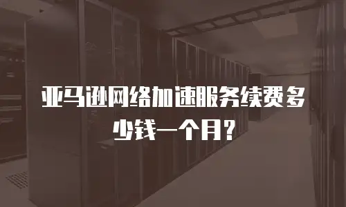 亚马逊网络加速服务续费多少钱一个月？