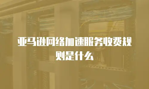 亚马逊网络加速服务收费规则是什么